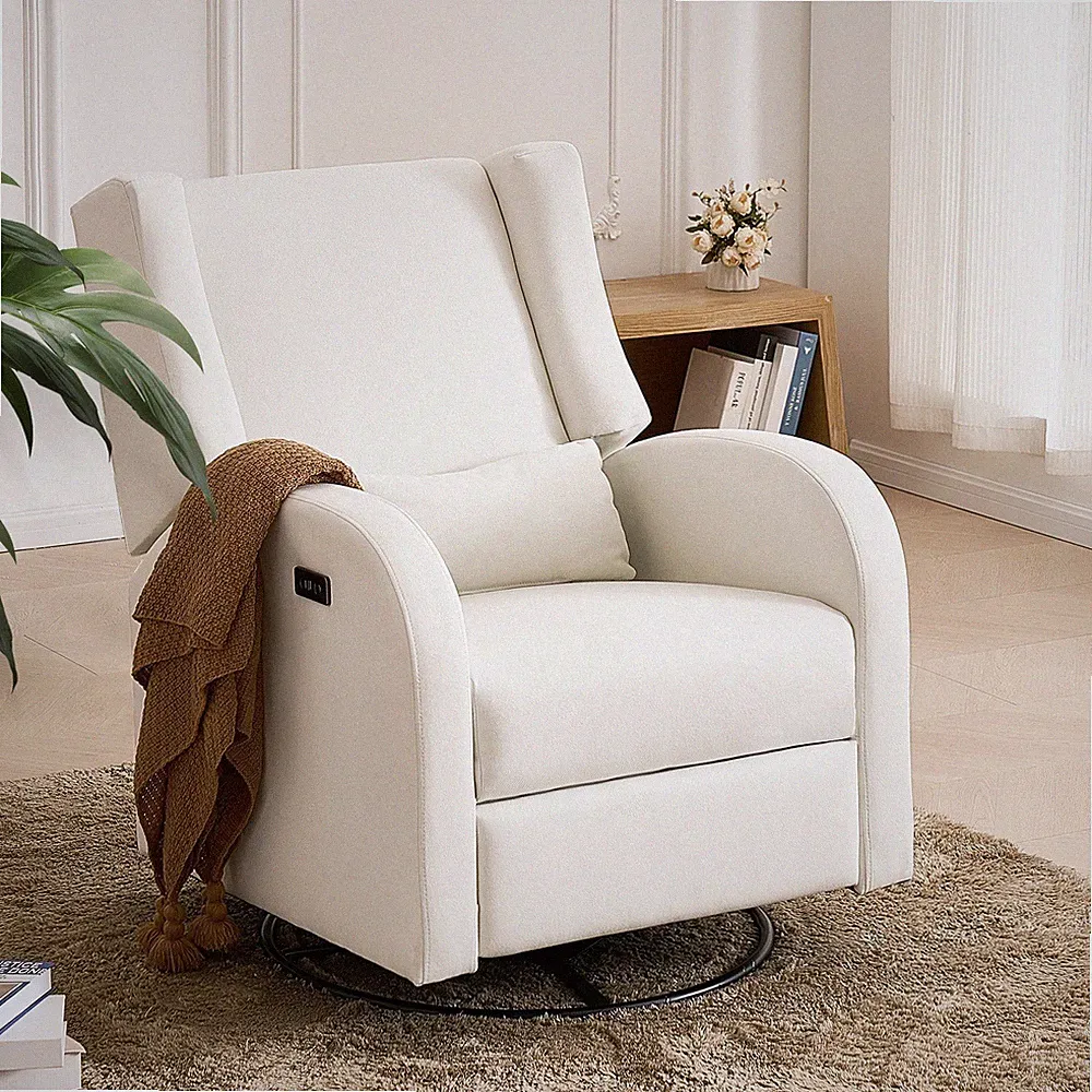 250lb Electric Power Glider Recliner with USB Swivel Mechanism