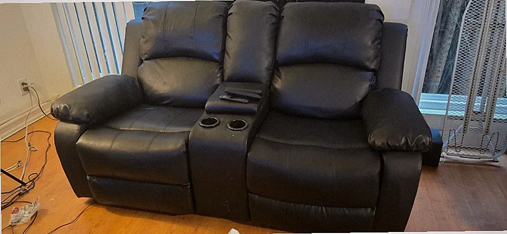 Double seat recliner /black/great condition. buyer must pick up