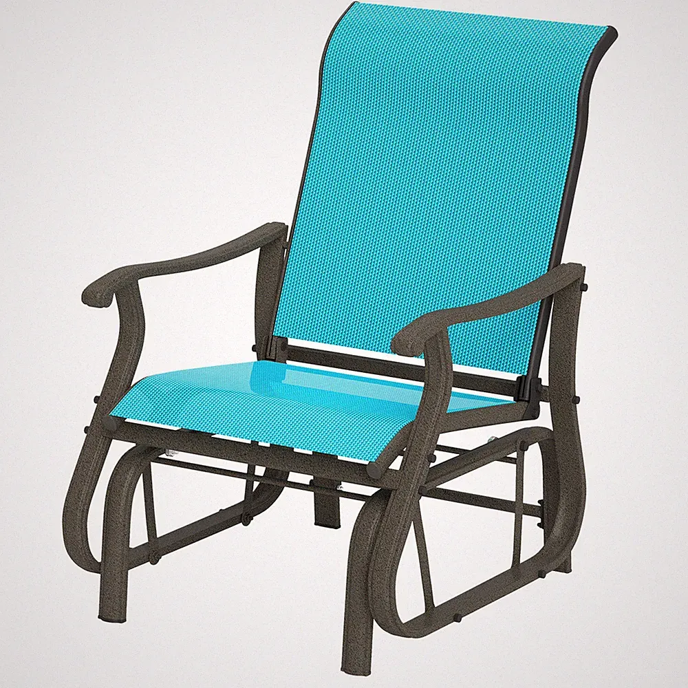 Glider Chair Curved Seat Back and Armrests for Comfort