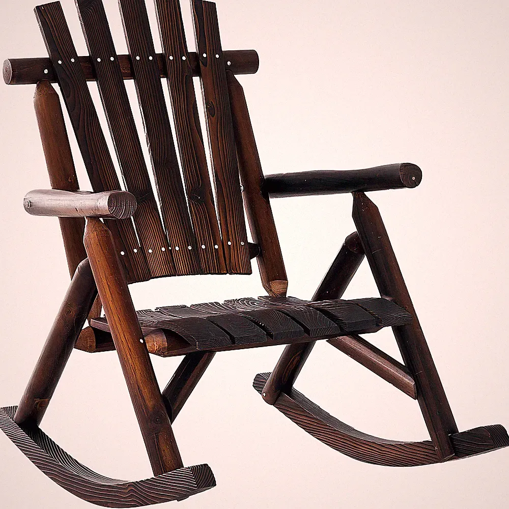 Rocking Chair Slatted Seat Design Allows Rainwater To Drain Quickly