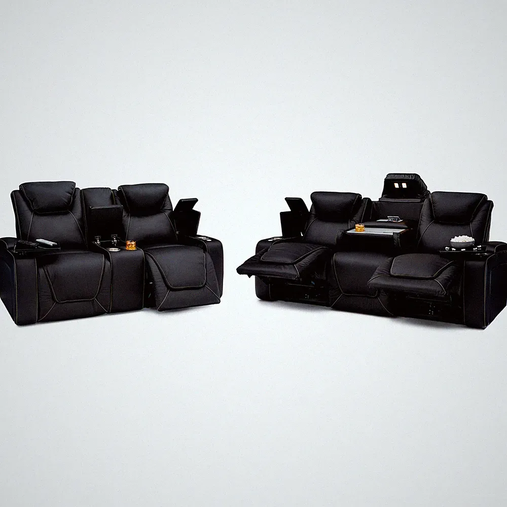 Seatcraft Vienna Home Theater Seating Sofa + Loveseat Set Recliners Chair Couch